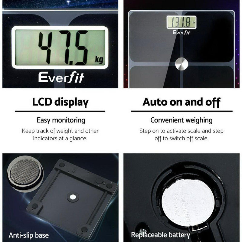 Bathroom Scales Digital Weighing Scale 180KG Electronic Monitor Tracker - Rivercity House & Home Co. (ABN 18 642 972 209) - Affordable Modern Furniture Australia