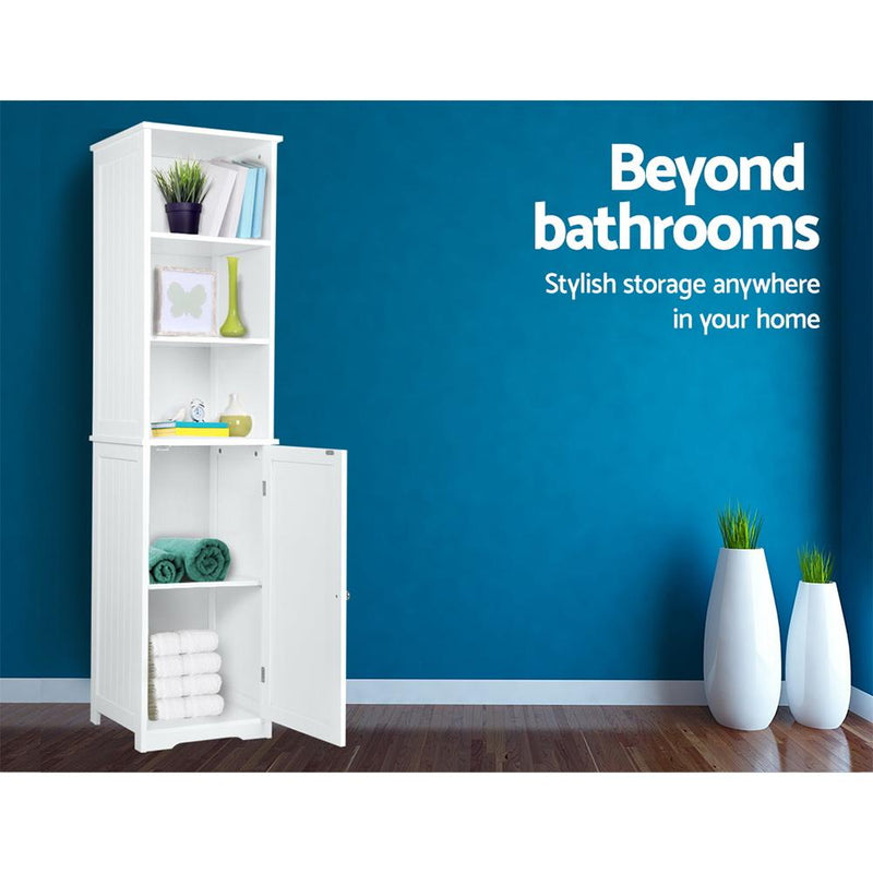 Bathroom Tallboy Furniture Toilet Storage Cabinet Laundry Cupboard Tall - Rivercity House & Home Co. (ABN 18 642 972 209) - Affordable Modern Furniture Australia