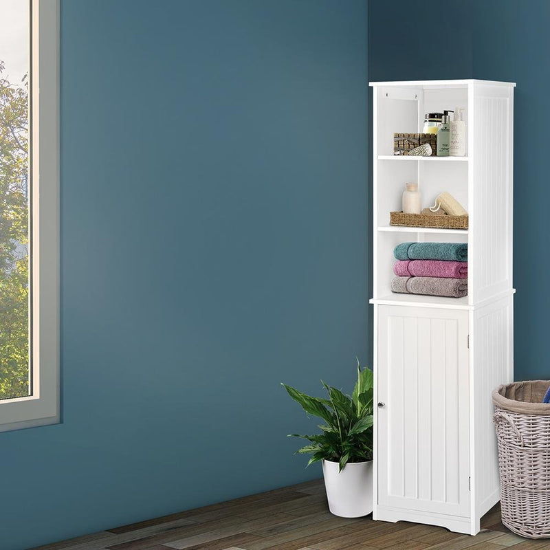 Bathroom Tallboy Furniture Toilet Storage Cabinet Laundry Cupboard Tall - Rivercity House & Home Co. (ABN 18 642 972 209) - Affordable Modern Furniture Australia