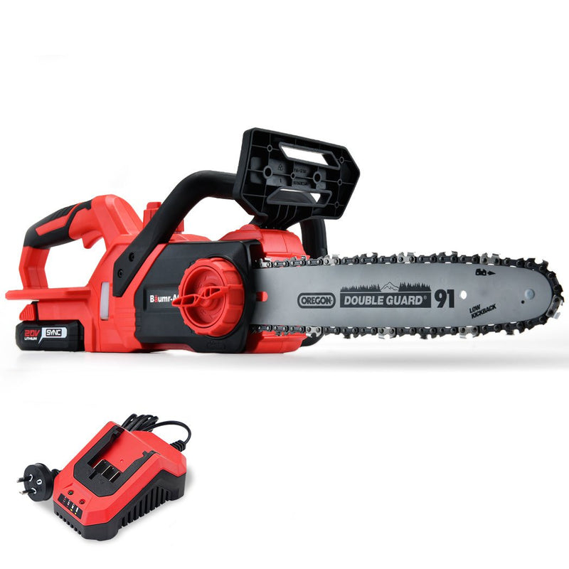 Baumr-AG 20V 10 Inch Electric Cordless Chainsaw 2Ah Lithium Battery Lightweight Wood Garden Cutter - Home & Garden > Garden Tools - Rivercity House & Home Co. (ABN 18 642 972 209) - Affordable Modern Furniture Australia