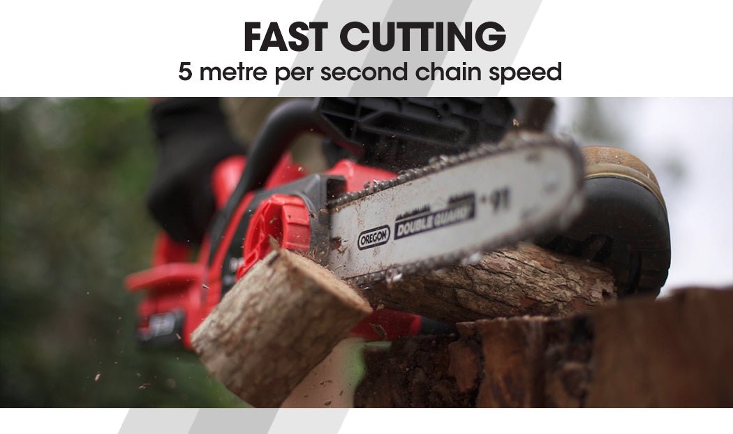 Baumr-AG 20V 10 Inch Electric Cordless Chainsaw 2Ah Lithium Battery Lightweight Wood Garden Cutter - Home & Garden > Garden Tools - Rivercity House & Home Co. (ABN 18 642 972 209) - Affordable Modern Furniture Australia