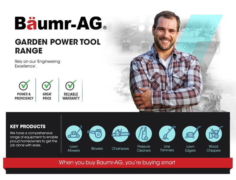 Baumr-AG 31CC Lawn Edger Petrol 4 Stroke Garden Grass Weed Trimmer Blade Cutting - Home & Garden > Garden Tools - Rivercity House & Home Co. (ABN 18 642 972 209) - Affordable Modern Furniture Australia