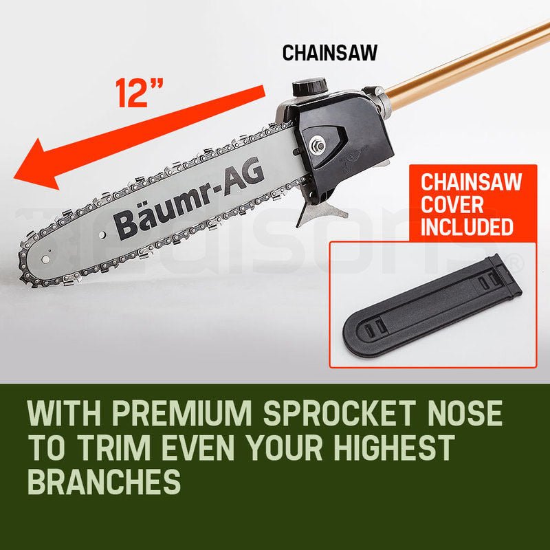 Baumr-AG 65CC Long Reach Pole Chainsaw Hedge Trimmer Pruner Chain Saw Tree Multi Tool - Home & Garden > Garden Tools - Rivercity House & Home Co. (ABN 18 642 972 209) - Affordable Modern Furniture Australia