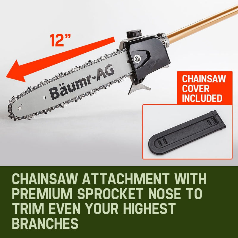 Baumr-AG 65CC Pole Chainsaw Saw Petrol Chain Tree Pruner Extendable Cutter - Home & Garden > Garden Tools - Rivercity House & Home Co. (ABN 18 642 972 209) - Affordable Modern Furniture Australia