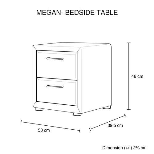 Bedside Table Bedroom Unit with Drawer Megan - Rivercity House & Home Co. (ABN 18 642 972 209) - Affordable Modern Furniture Australia