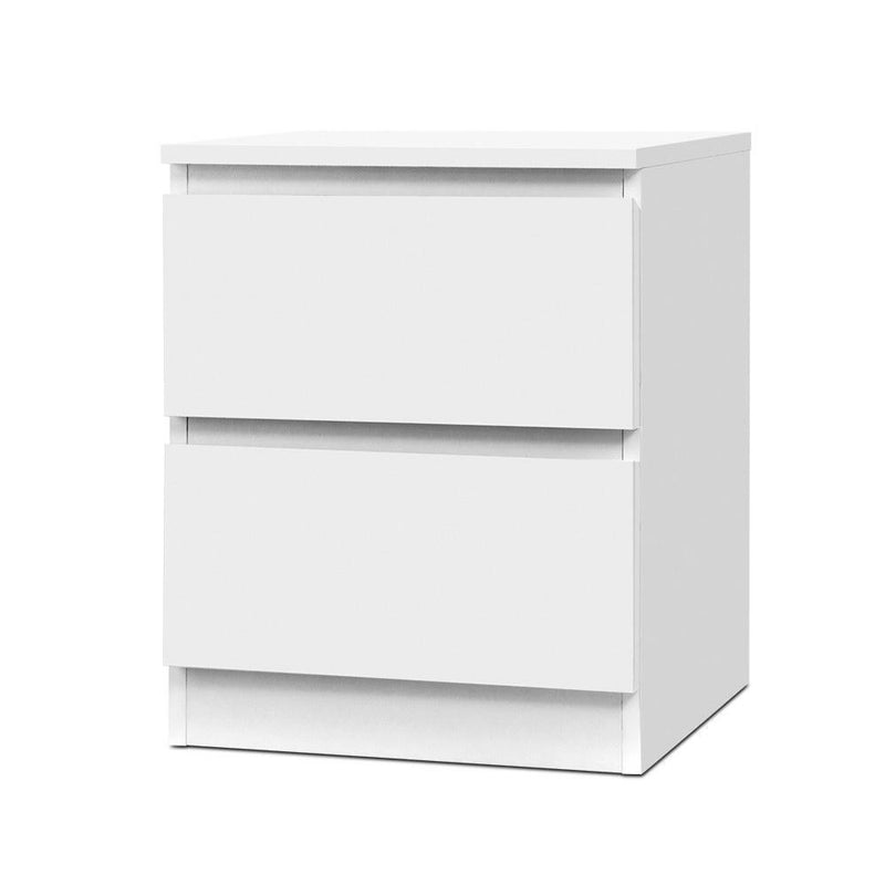 Bedside Table Cabinet Lamp Side Tables Drawers Nightstand Unit White - Furniture > Bedroom - Rivercity House & Home Co. (ABN 18 642 972 209) - Affordable Modern Furniture Australia