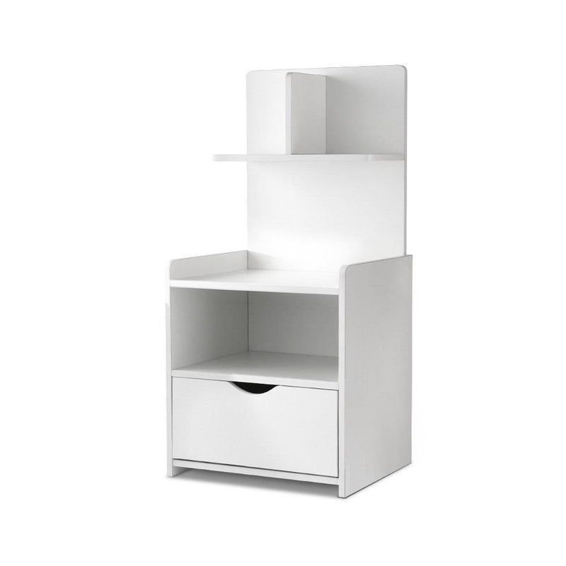 Bedside Table Cabinet Shelf Display Drawer Side Nightstand Unit Storage - Furniture > Bedroom - Rivercity House And Home Co.