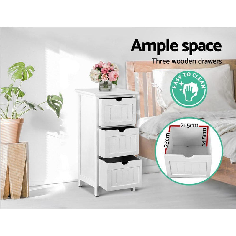 Bedside Table - White - Rivercity House & Home Co. (ABN 18 642 972 209) - Affordable Modern Furniture Australia