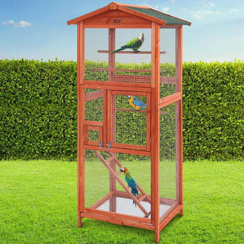 Bird Cage Wooden Pet Cages Aviary Large Carrier Travel Canary Cockatoo Parrot XL - Pet Care - Rivercity House & Home Co. (ABN 18 642 972 209) - Affordable Modern Furniture Australia