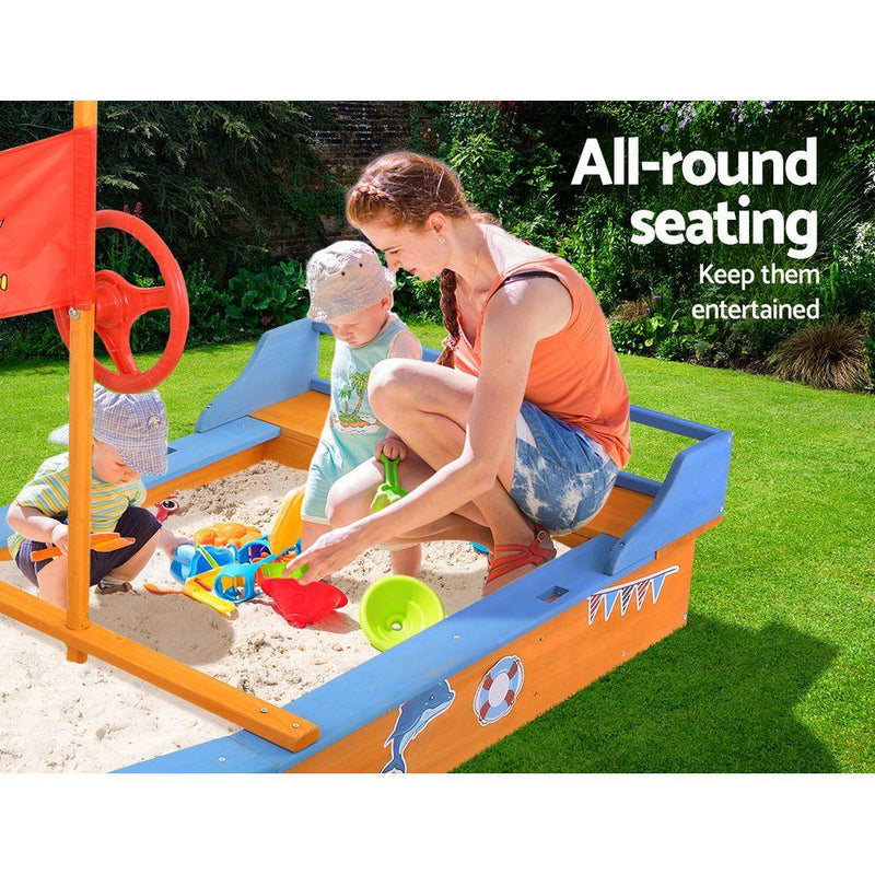 Boat Sand Pit With Canopy - Rivercity House & Home Co. (ABN 18 642 972 209) - Affordable Modern Furniture Australia