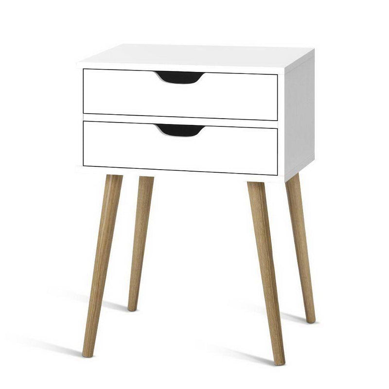 Bodie Bedside Table White - Furniture > Bedroom - Rivercity House And Home Co.