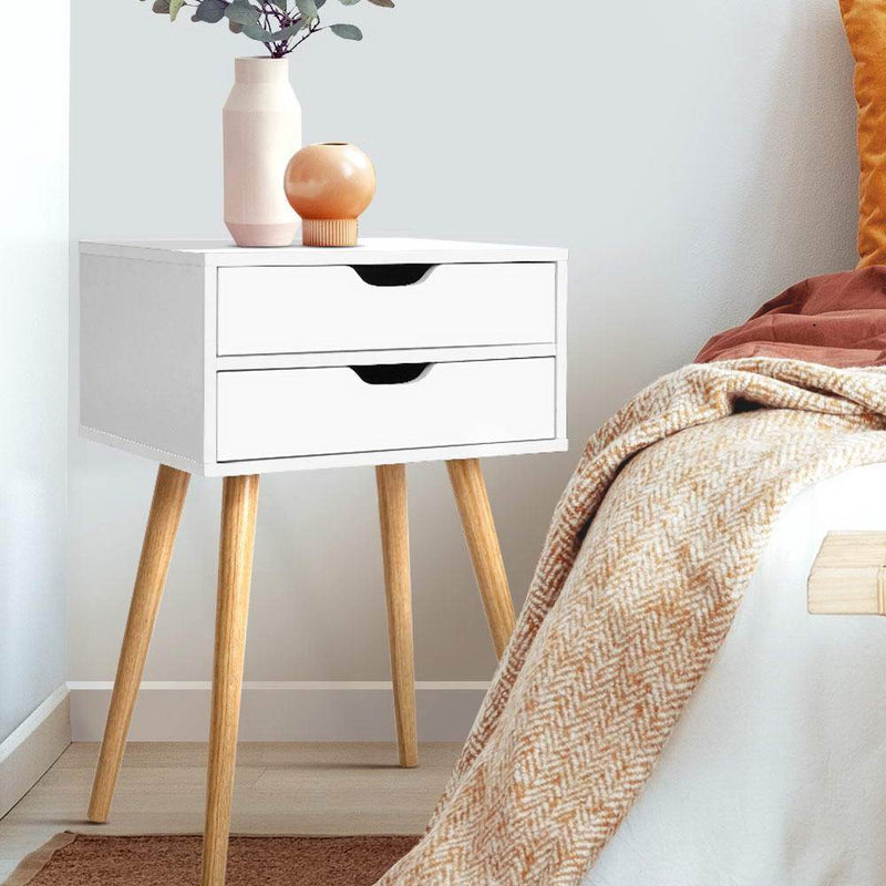 Bodie Bedside Table White - Furniture > Bedroom - Rivercity House & Home Co. (ABN 18 642 972 209) - Affordable Modern Furniture Australia