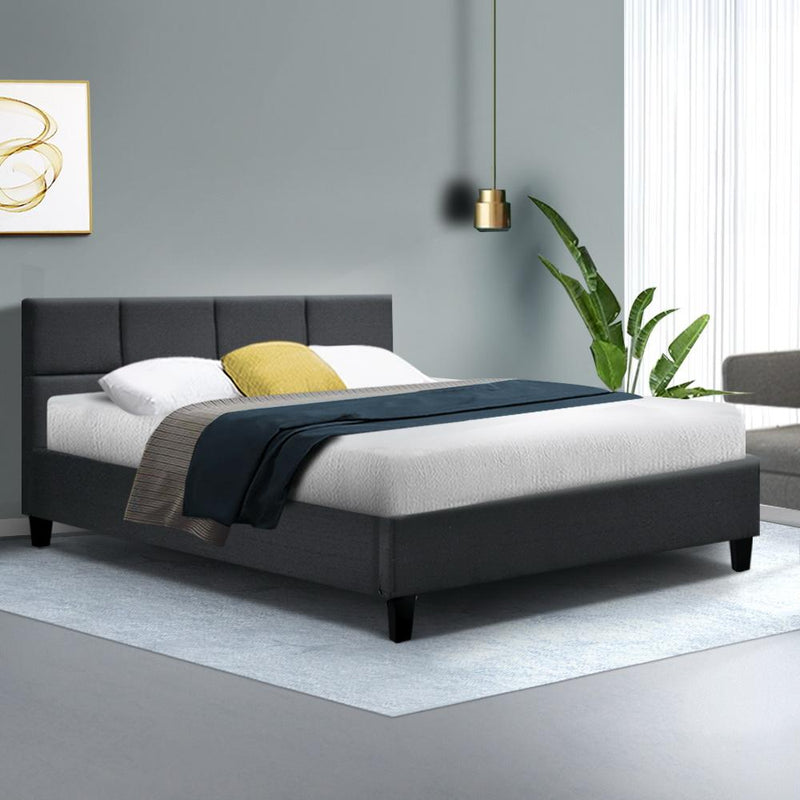 Bondi Double Bed Frame Charcoal - Rivercity House & Home Co. (ABN 18 642 972 209) - Affordable Modern Furniture Australia
