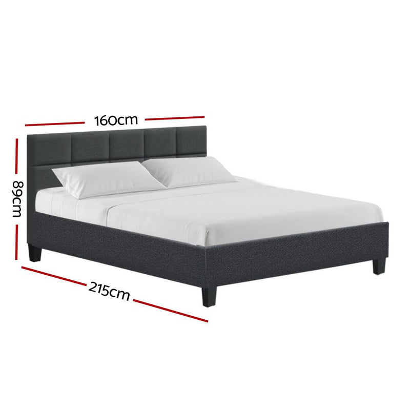 Bondi Queen Bed Frame Charcoal - Furniture > Bedroom - Rivercity House And Home Co.