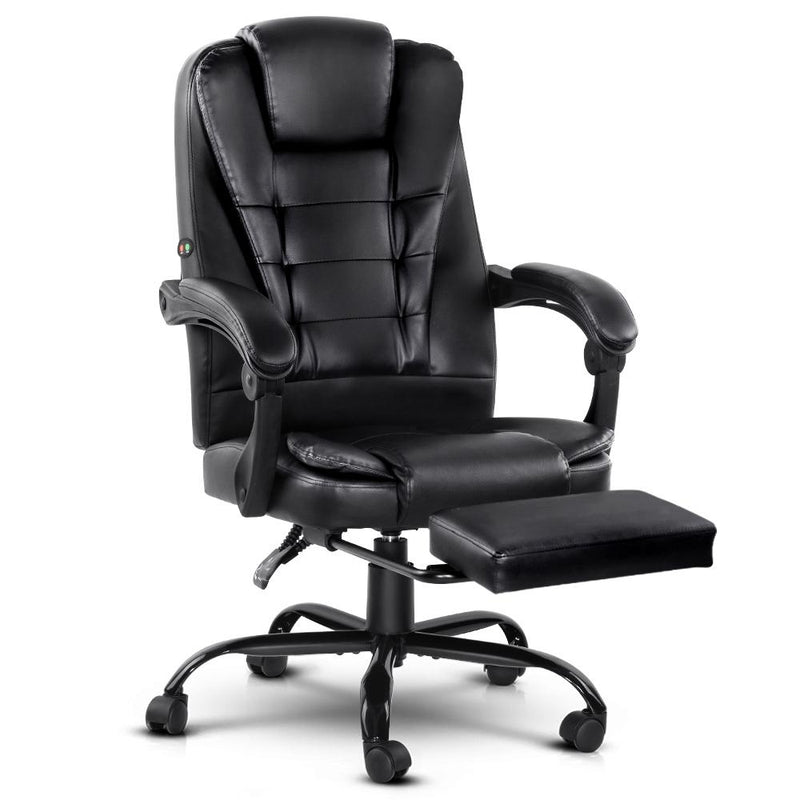 Bradley Massage Office Chair (Black) - Rivercity House & Home Co. (ABN 18 642 972 209) - Affordable Modern Furniture Australia