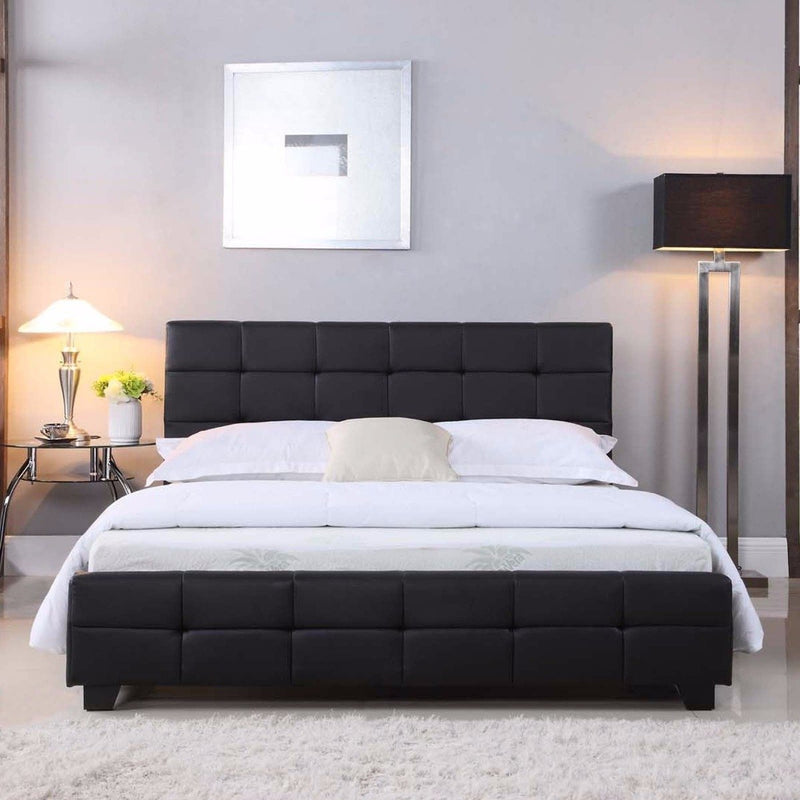 Bravo Queen Bed Frame Black - Furniture > Bedroom - Rivercity House & Home Co. (ABN 18 642 972 209) - Affordable Modern Furniture Australia