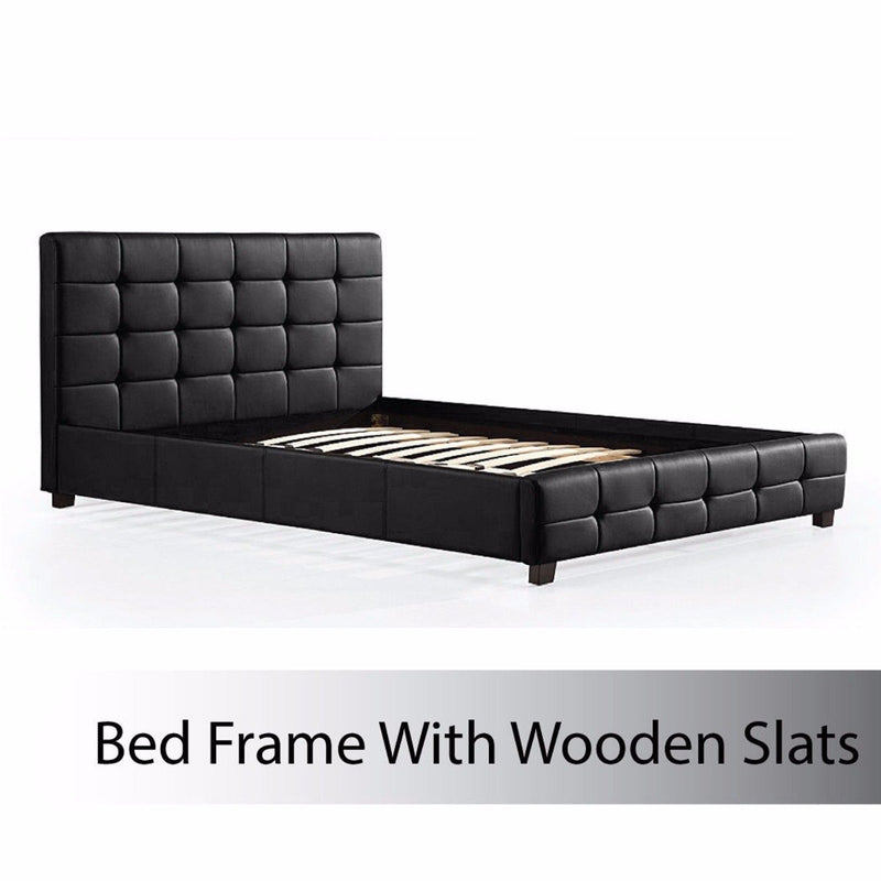 Bravo Queen Bed Frame Black - Furniture > Bedroom - Rivercity House & Home Co. (ABN 18 642 972 209) - Affordable Modern Furniture Australia