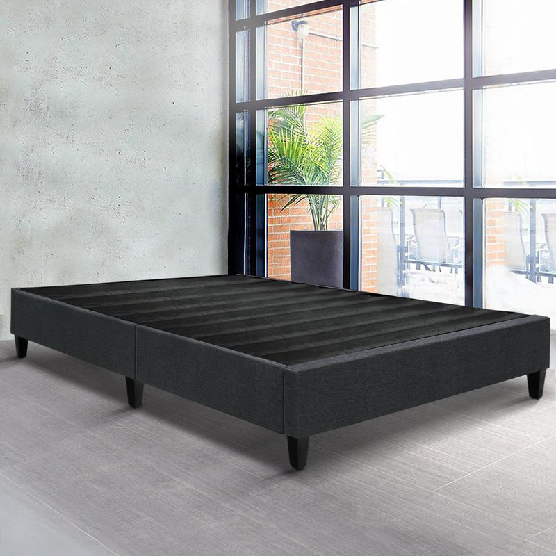 Brisk Fabric Double Bed Base Frame Charcoal - Furniture > Bedroom - Rivercity House & Home Co. (ABN 18 642 972 209) - Affordable Modern Furniture Australia