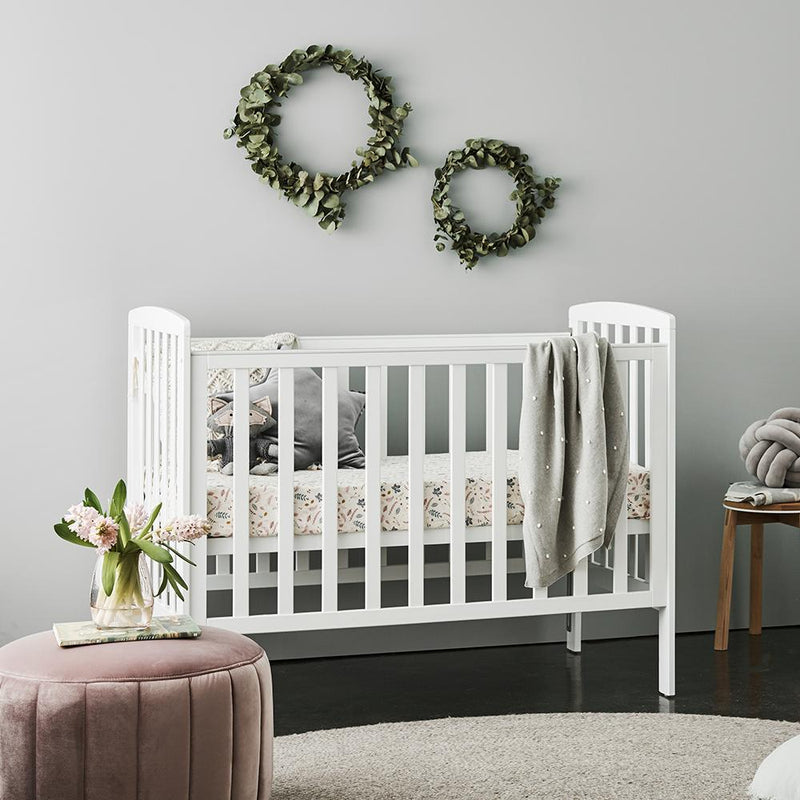 Bristol Cot - White - Baby & Kids > Kids Furniture - Rivercity House & Home Co. (ABN 18 642 972 209) - Affordable Modern Furniture Australia