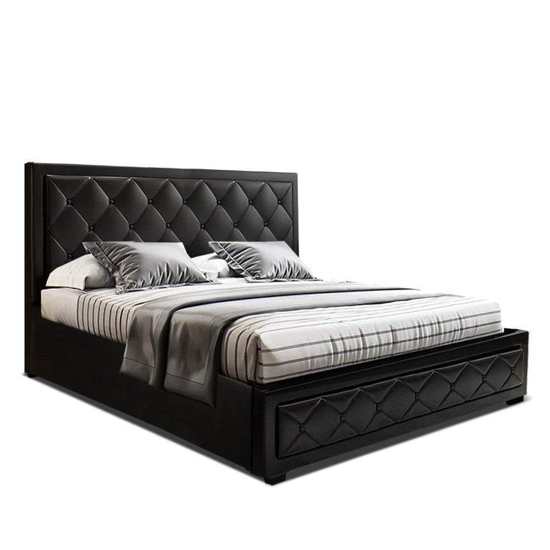 Bronte Storage King Bed Frame Black - Rivercity House & Home Co. (ABN 18 642 972 209) - Affordable Modern Furniture Australia