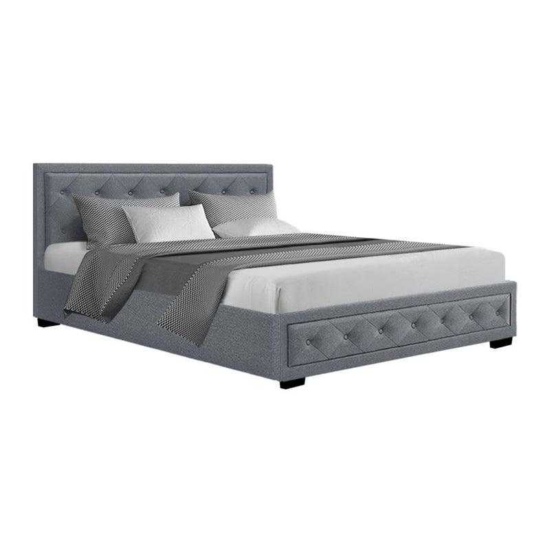 Bronte Storage Queen Bed Frame Grey - Rivercity House & Home Co. (ABN 18 642 972 209) - Affordable Modern Furniture Australia