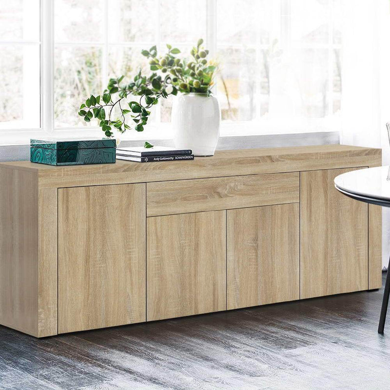 Buffet Sideboard Cabinet Storage 4 Doors Cupboard Hall Wood Hallway Table - Rivercity House & Home Co. (ABN 18 642 972 209) - Affordable Modern Furniture Australia