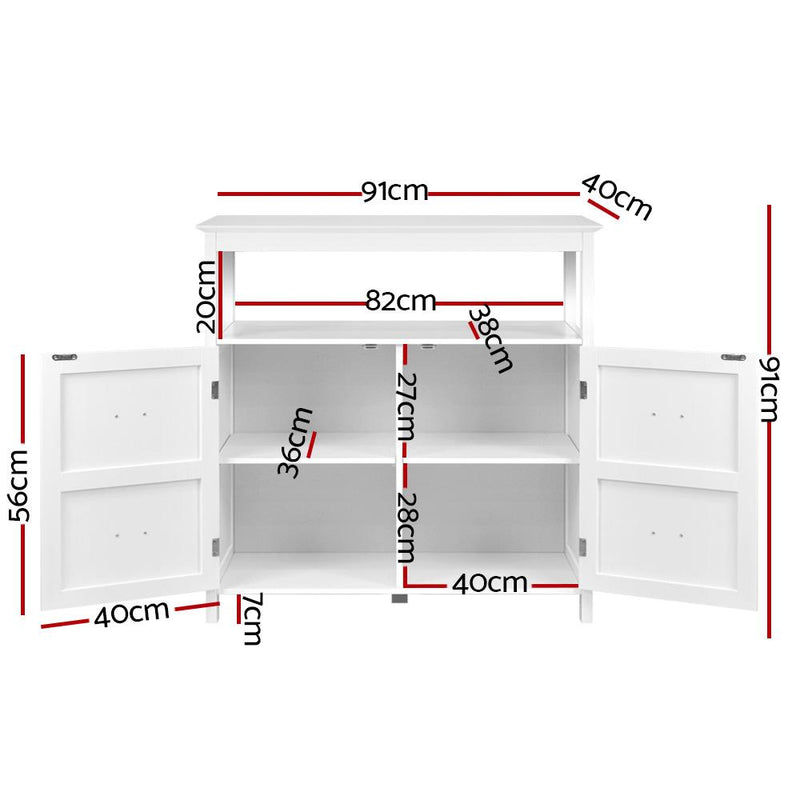 Buffet Sideboard Cabinet Storage Cupboard White Kitchen Hallway Table - Rivercity House & Home Co. (ABN 18 642 972 209) - Affordable Modern Furniture Australia