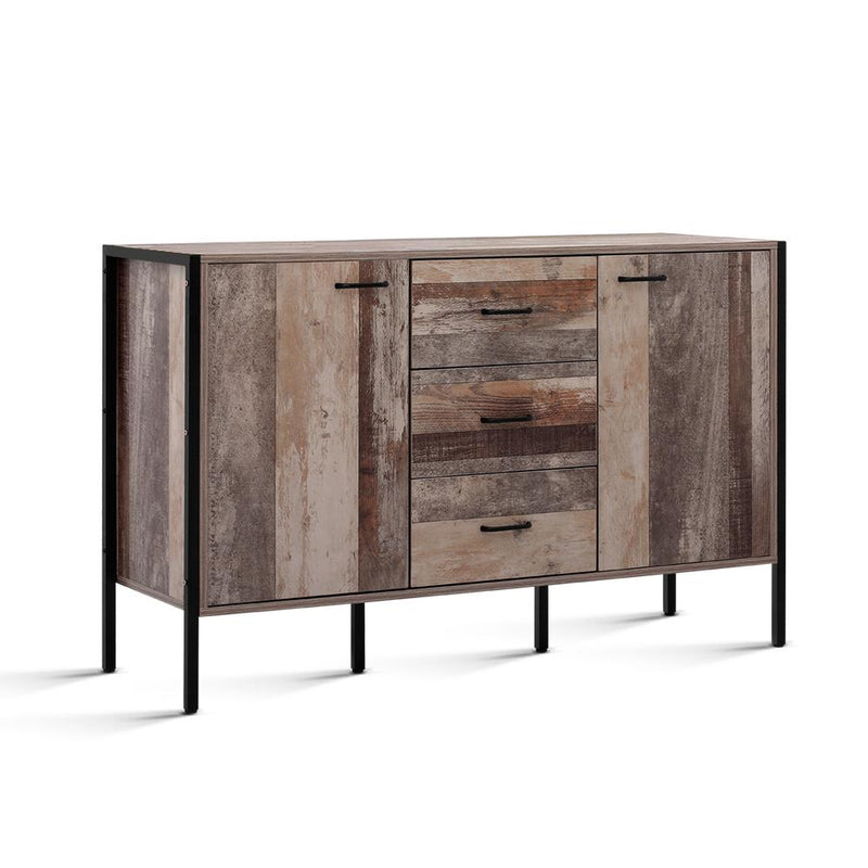 Buffet Sideboard Storage Cabinet Industrial Rustic Wooden - Rivercity House & Home Co. (ABN 18 642 972 209) - Affordable Modern Furniture Australia