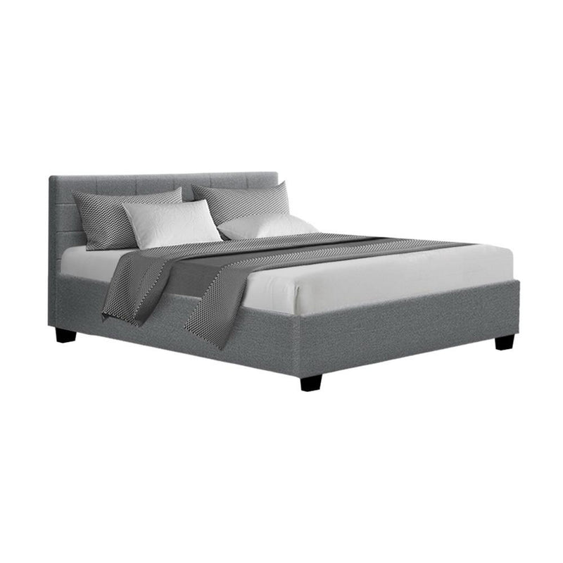Byron Storage Double Bed Frame Grey - Furniture > Bedroom - Rivercity House & Home Co. (ABN 18 642 972 209) - Affordable Modern Furniture Australia