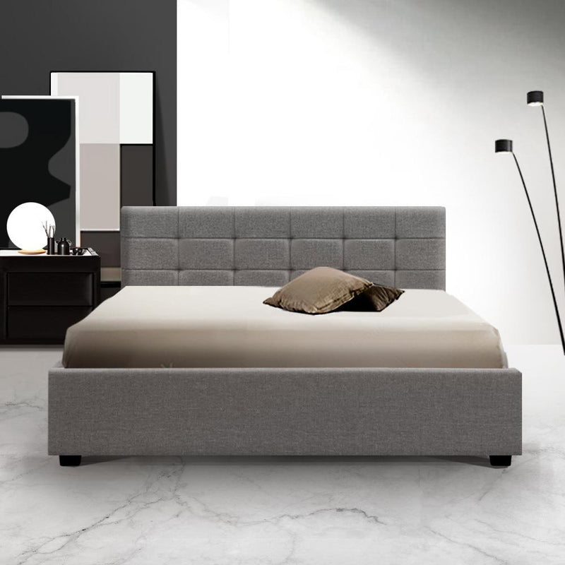 Byron Storage Double Bed Frame Grey - Furniture > Bedroom - Rivercity House & Home Co. (ABN 18 642 972 209) - Affordable Modern Furniture Australia