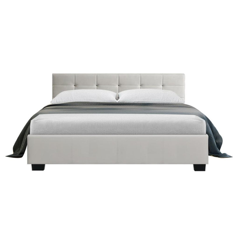 Byron Storage Double Bed Frame White - Furniture > Bedroom - Rivercity House & Home Co. (ABN 18 642 972 209) - Affordable Modern Furniture Australia