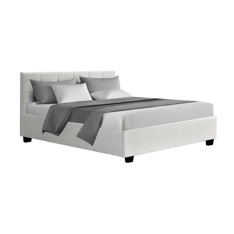 Byron Storage Double Bed Frame White - Furniture > Bedroom - Rivercity House & Home Co. (ABN 18 642 972 209) - Affordable Modern Furniture Australia