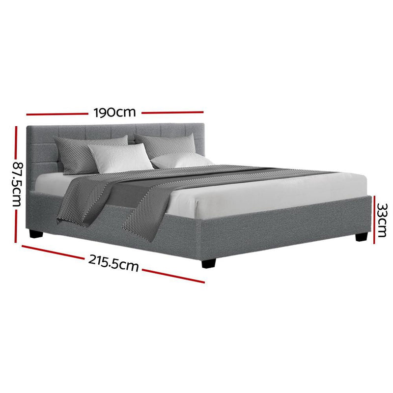 Byron Storage King Bed Frame Grey - Furniture > Bedroom - Rivercity House & Home Co. (ABN 18 642 972 209) - Affordable Modern Furniture Australia