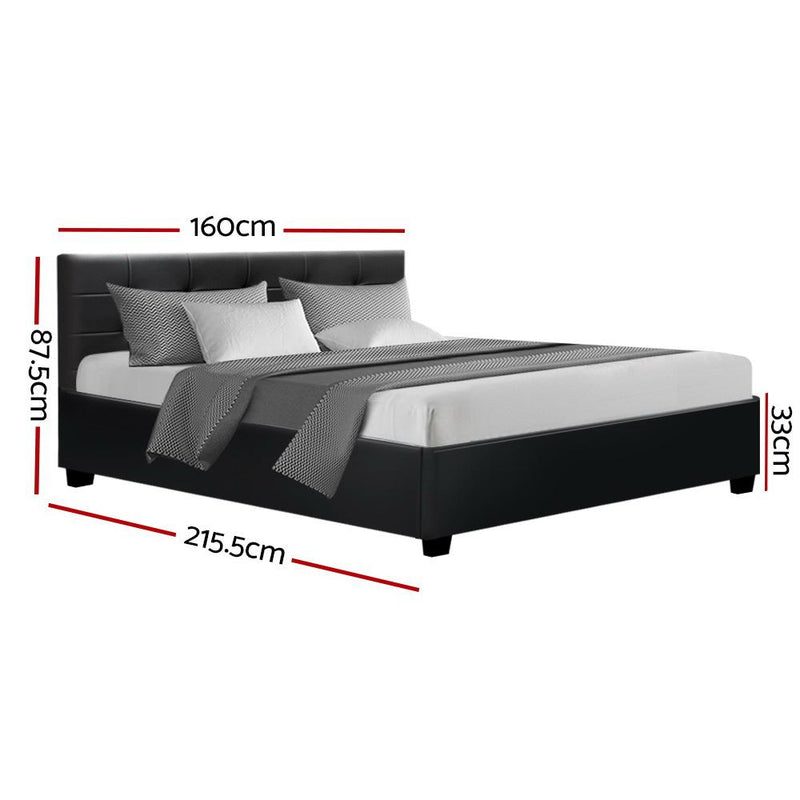 Byron Storage Queen Bed Frame Black - Furniture > Bedroom - Rivercity House & Home Co. (ABN 18 642 972 209) - Affordable Modern Furniture Australia
