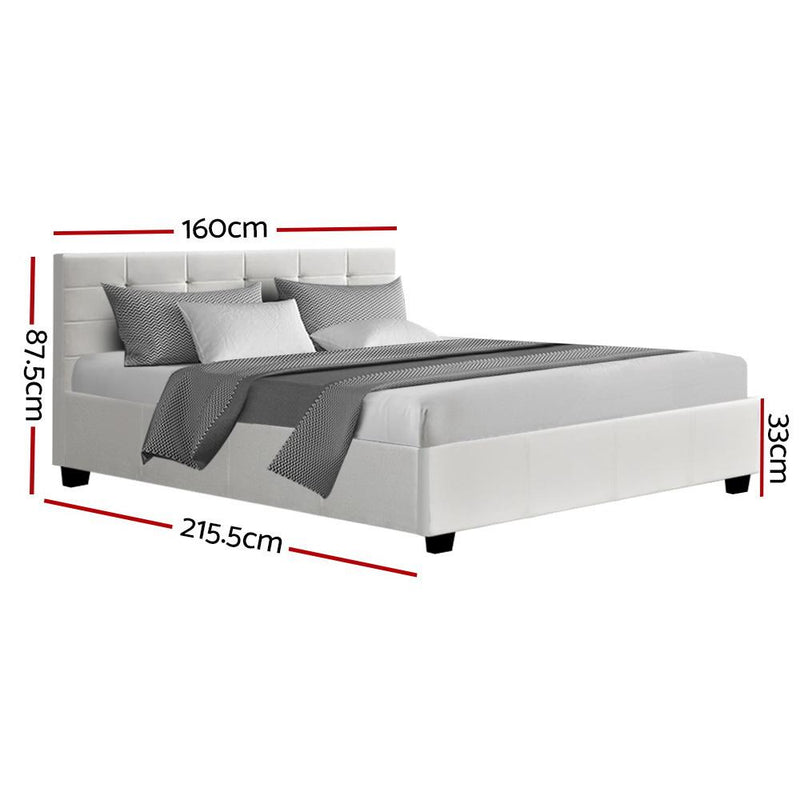 Byron Storage Queen Bed Frame White - Furniture > Bedroom - Rivercity House & Home Co. (ABN 18 642 972 209) - Affordable Modern Furniture Australia