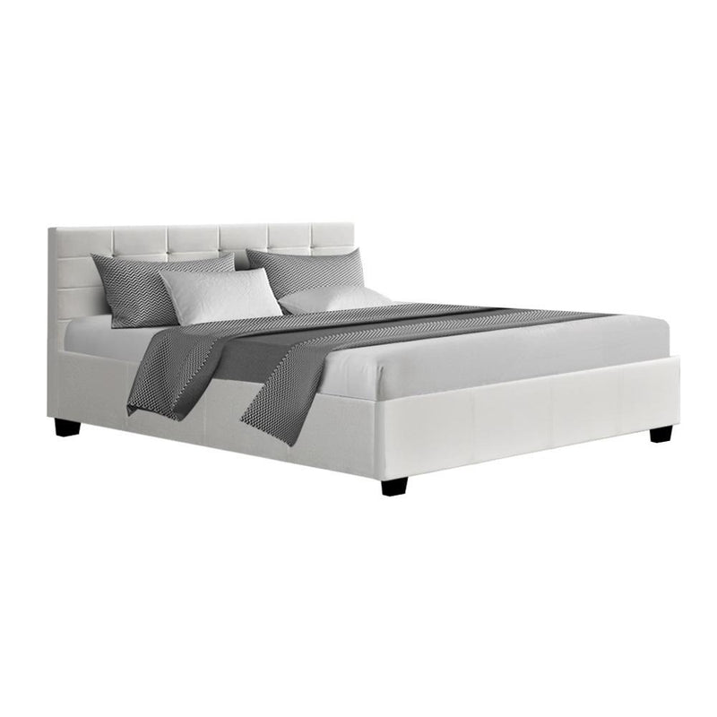 Byron Storage Queen Bed Frame White - Furniture > Bedroom - Rivercity House & Home Co. (ABN 18 642 972 209) - Affordable Modern Furniture Australia