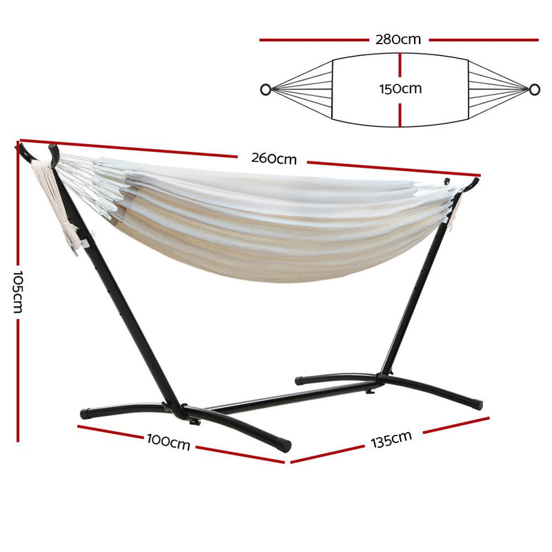 Camping Hammock With Stand - Home & Garden > Hammocks - Rivercity House & Home Co. (ABN 18 642 972 209)