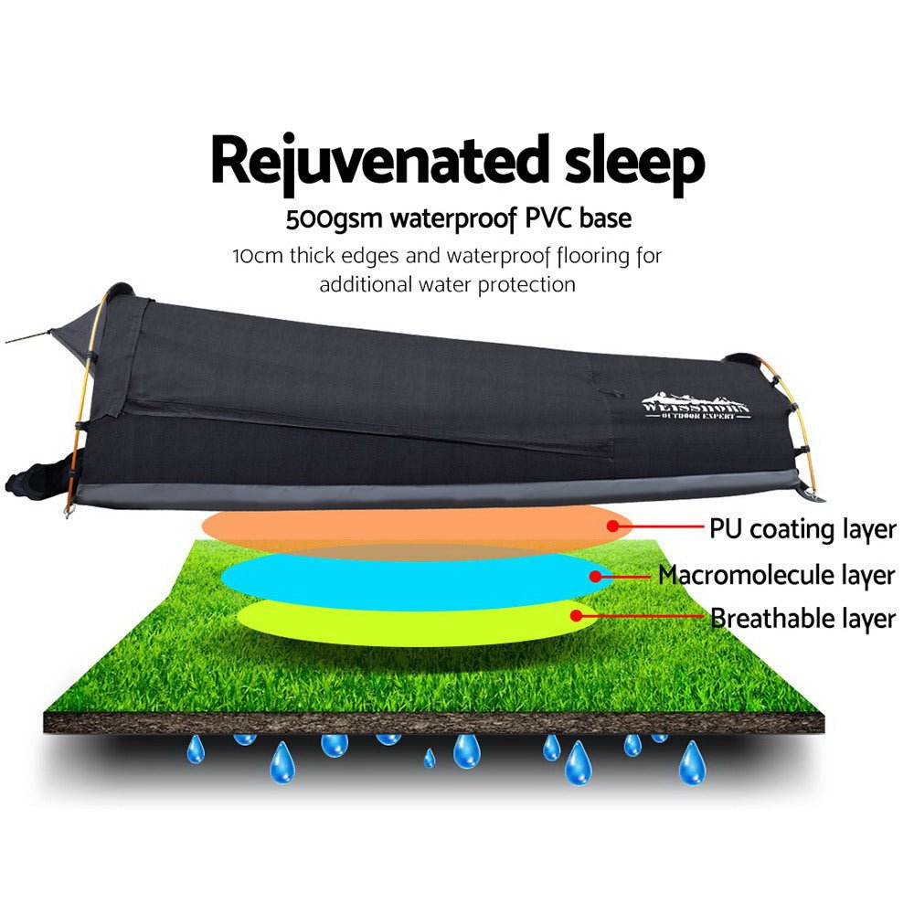 Camping Swags Single Biker Swag Grey Ripstop Canvas - Outdoor > Camping - Rivercity House & Home Co. (ABN 18 642 972 209) - Affordable Modern Furniture Australia