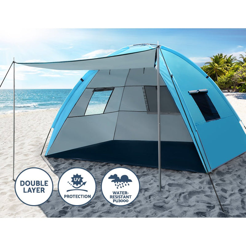 Camping Tent Beach Tents Hiking Sun Shade Shelter Fishing 2-4 Person - Outdoor > Camping - Rivercity House & Home Co. (ABN 18 642 972 209) - Affordable Modern Furniture Australia