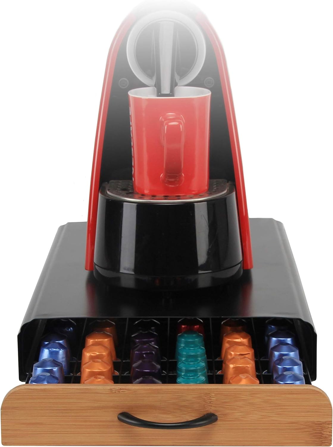 CARLA HOME Coffee Pods Holder Storage Drawer Compatible with 60 Nespresso Pods for Kitchen Storage & Organisation (Natural) - Home & Garden > Storage - Rivercity House & Home Co. (ABN 18 642 972 209) - Affordable Modern Furniture Australia