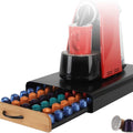 Coffee Pods Holder Storage Drawer Compatible with 60 Nespresso Pods for Kitchen Storage & Organisation (Natural)