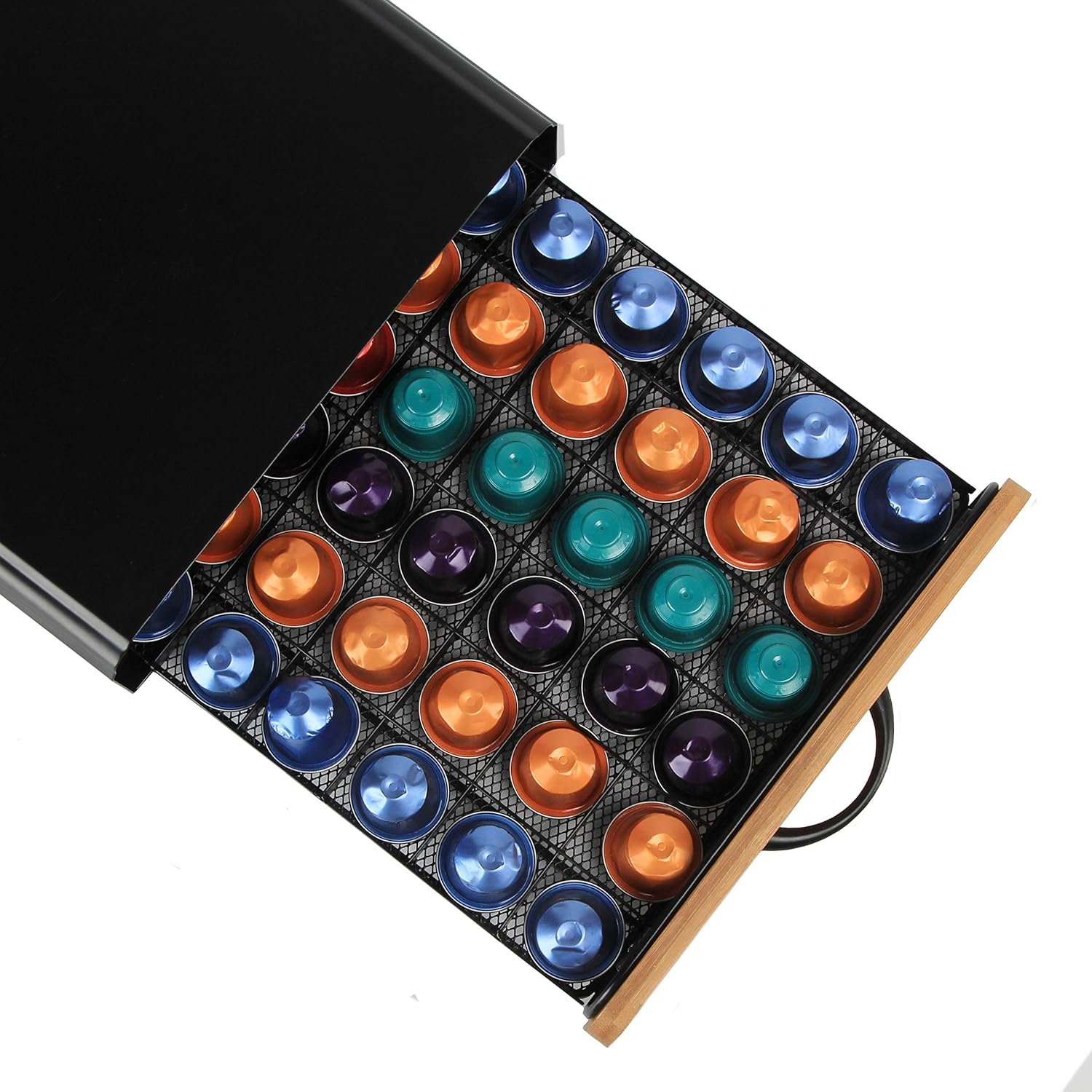 CARLA HOME Coffee Pods Holder Storage Drawer Compatible with 60 Nespresso Pods for Kitchen Storage & Organisation (Natural) - Home & Garden > Storage - Rivercity House & Home Co. (ABN 18 642 972 209) - Affordable Modern Furniture Australia