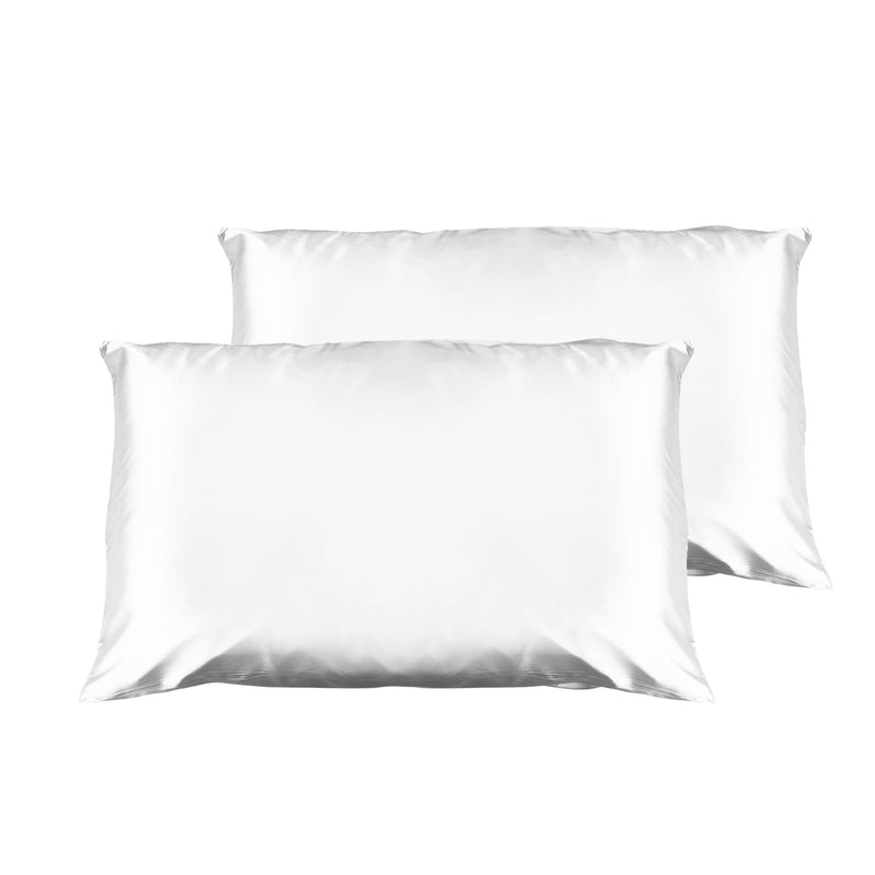 Casa Decor Luxury Satin Pillowcase Twin Pack Size With Gift Box Luxury - White - Home & Garden > Bedding - Rivercity House & Home Co. (ABN 18 642 972 209) - Affordable Modern Furniture Australia