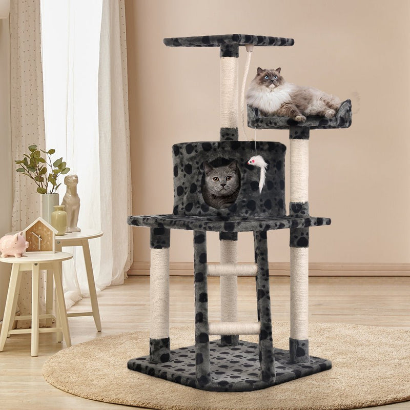 Cat Tree 120cm Trees Scratching Post Scratcher Tower Condo House Furniture Wood 120cm - Pet Care > Cat Supplies - Rivercity House & Home Co. (ABN 18 642 972 209)