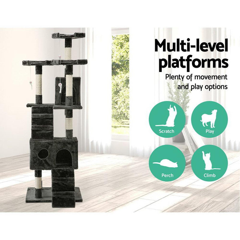 Cat Tree 180cm Trees Scratching Post Scratcher Tower Condo House - Pet Care - Rivercity House & Home Co. (ABN 18 642 972 209) - Affordable Modern Furniture Australia