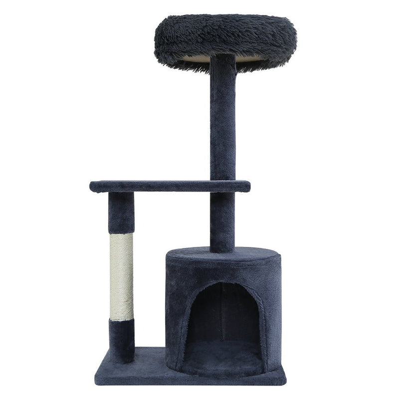 Cat Tree Scratching Post Scratcher Tower Condo House Grey 94cm - Pet Care > Cat Supplies - Rivercity House & Home Co. (ABN 18 642 972 209)