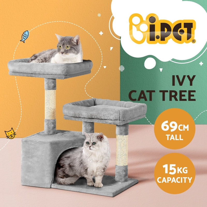 Cat Tree Tower Scratching Post Scratcher Wood Condo House Bed Trees 69cm - Pet Care > Cat Supplies - Rivercity House & Home Co. (ABN 18 642 972 209) - Affordable Modern Furniture Australia