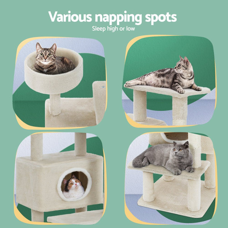 Cat Tree Tower Scratching Post Scratcher Wood Condo House Bed Trees 90cm - Pet Care > Cat Supplies - Rivercity House & Home Co. (ABN 18 642 972 209) - Affordable Modern Furniture Australia