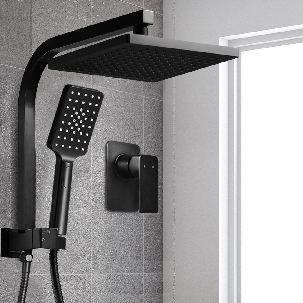 Cefito 8'' Rain Shower Head Set Handheld Round High Pressure Mixer Tap Black - Home & Garden > Bathroom Accessories - Rivercity House & Home Co. (ABN 18 642 972 209) - Affordable Modern Furniture Australia