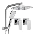 8'' Rain Shower Head Set Handheld Round High Pressure wins Tap Chrome